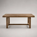 Tavolo da pranzo rettangolare in legno massello di acacia marrone, 180 x 90 x 76 cm